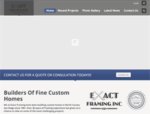 Tablet Screenshot of exactframing.com